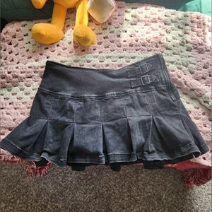 Black Denim Pleated Skirt - Wild Fable (Target) - sz 14